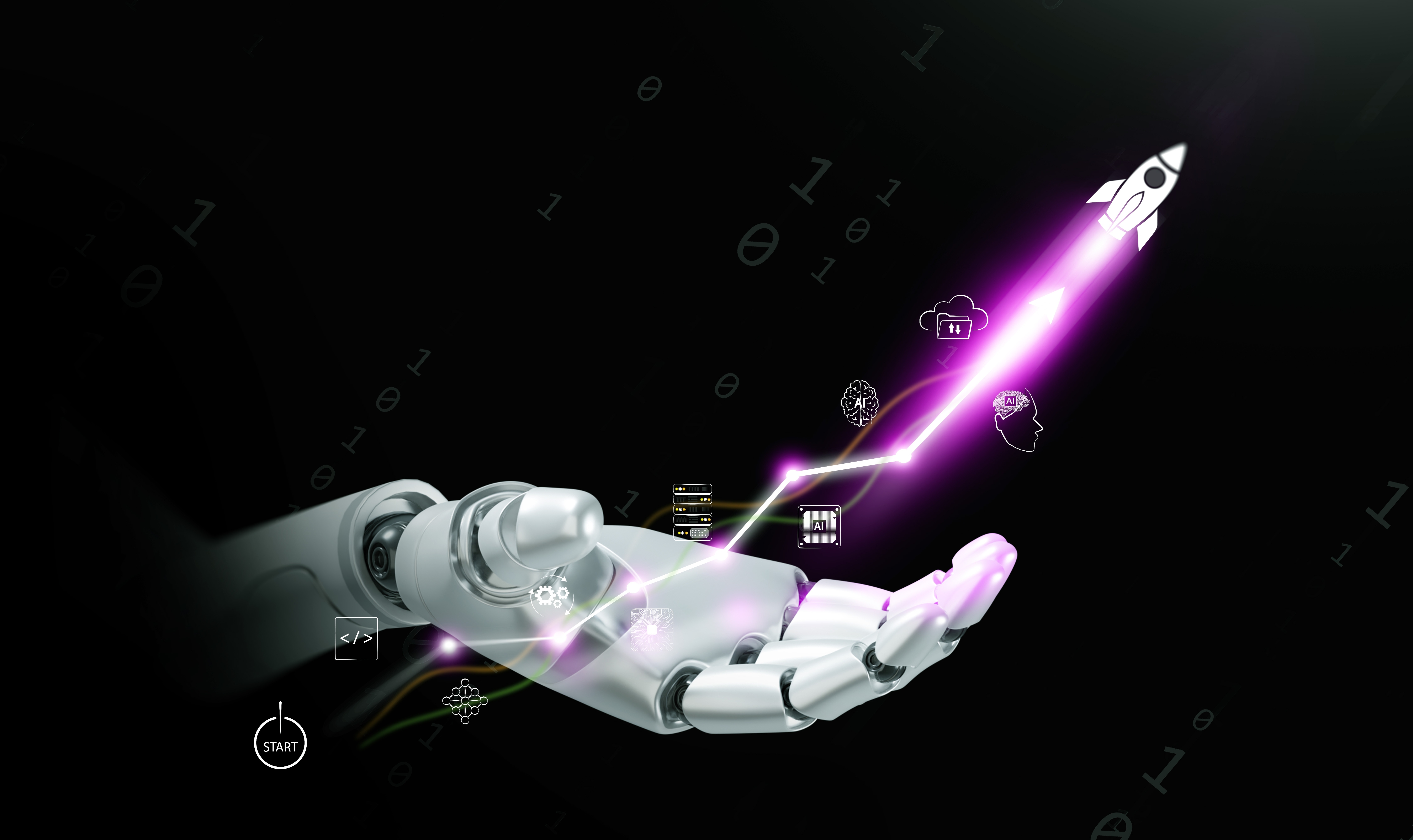 Abstract illustration of an AI buying companion guiding a decision